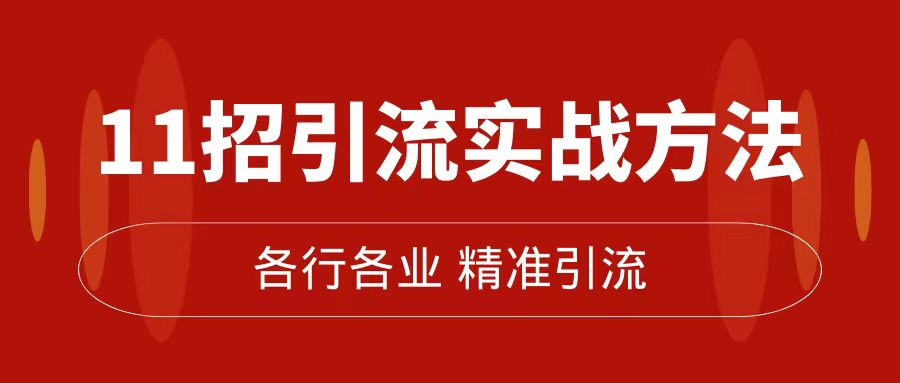 精准引流术：11招引流实战方法，让你私域流量加到爆（11节课完整版）-扬明网创