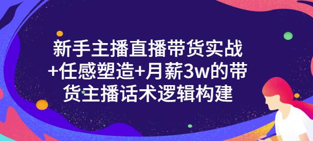 新手主播直播带货实战+信任感塑造+月薪3w的带货主播话术逻辑构建-扬明网创