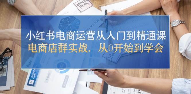 小红书电商运营从入门到精通课，电商店群实战，从0开始到学会-扬明网创