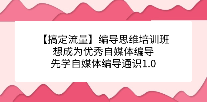 【搞定流量】编导思维培训班，想成为优秀自媒体编导先学自媒体编导通识1.0-扬明网创