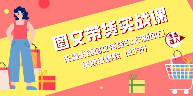 图文带货实战课：无需出镜图文带货2023新风口，快速出爆款（33节）-扬明网创