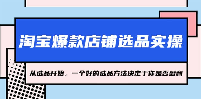 淘宝爆款店铺选品实操，2023从选品开始，一个好的选品方法决定于你是否盈利-扬明网创