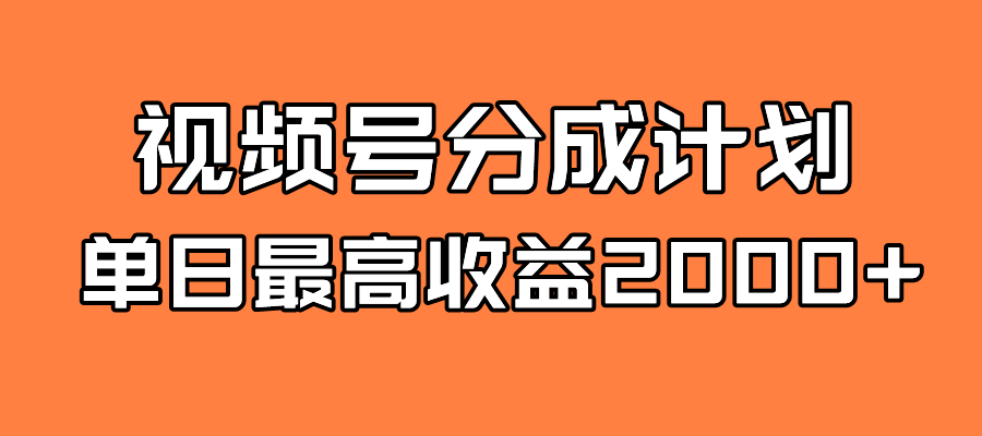 全新蓝海 视频号掘金计划 日入2000+-扬明网创