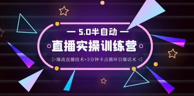 蚂蚁·5.0半自动直播2345打法，半自动爆流直播技术+5分钟卡点循环引爆话术-扬明网创