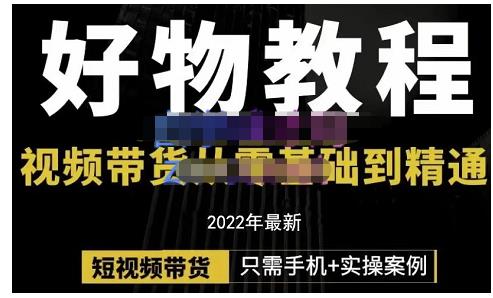 锅锅老师好物分享课程：短视频带货从零基础到精通，只需手机+实操-扬明网创