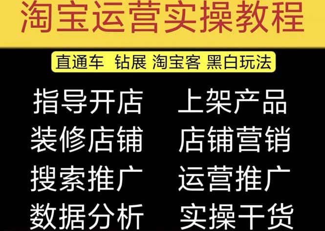 2023淘宝开店教程0基础到高级全套视频网店电商运营培训教学课程（2月更新）-扬明网创