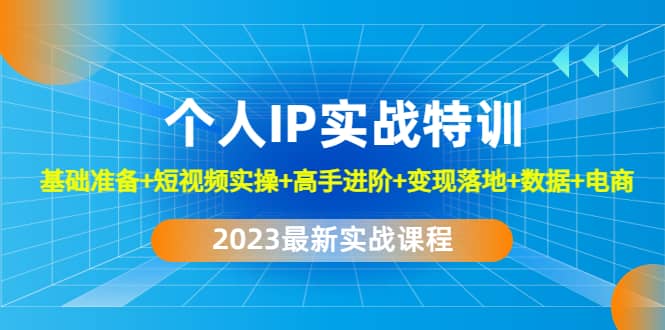 2023个人IP实战特训：基础准备+短视频实操+高手进阶+变现落地+数据+电商-扬明网创