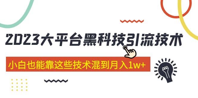 价值4899的2023大平台黑科技引流技术 29节课-扬明网创