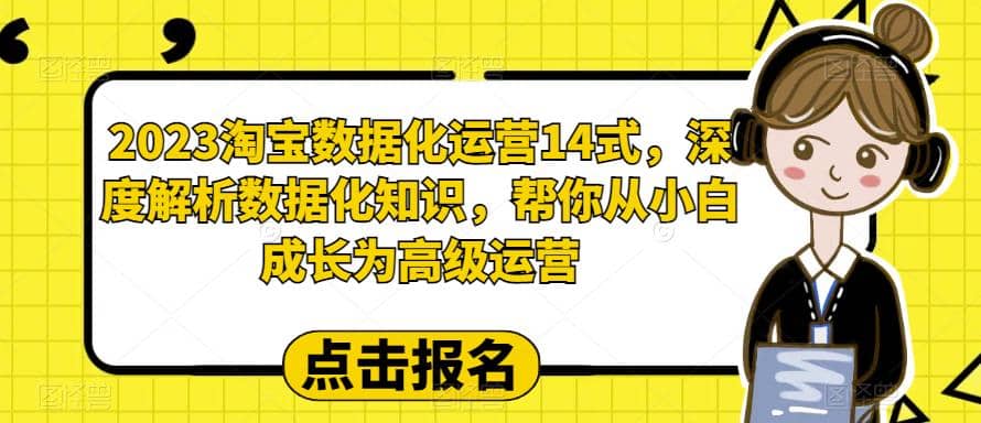 2023淘宝数据化-运营 14式，深度解析数据化知识，帮你从小白成长为高级运营-扬明网创