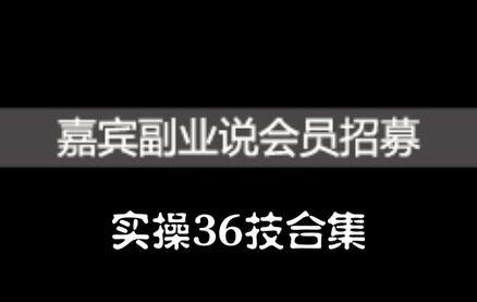 嘉宾副业说实操36技合集，价值1380元-扬明网创