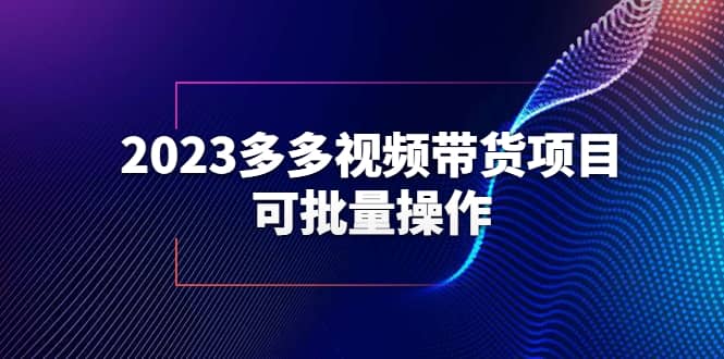 2023多多视频带货项目，可批量操作【保姆级教学】-扬明网创