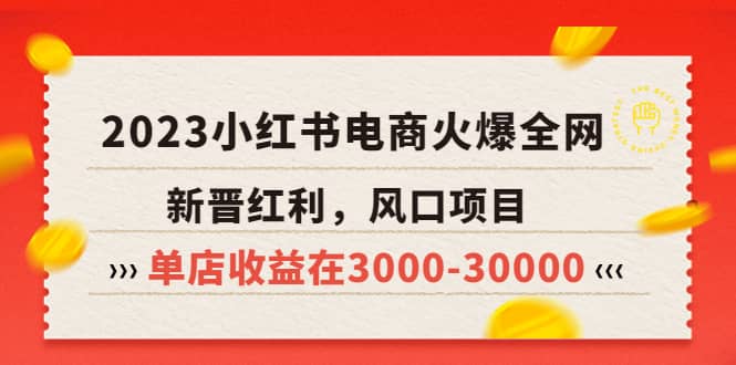 2023小红书电商火爆全网，新晋红利，风口项目，单店收益在3000-30000-扬明网创