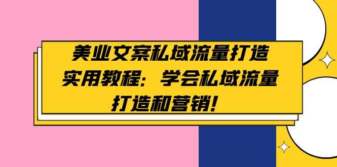 美业文案私域流量打造实用教程：学会私域流量打造和营销-扬明网创