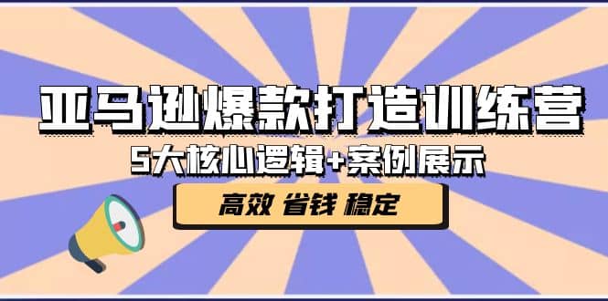 亚马逊爆款打造训练营：5大核心逻辑+案例展示 打造爆款链接 高效 省钱 稳定-扬明网创