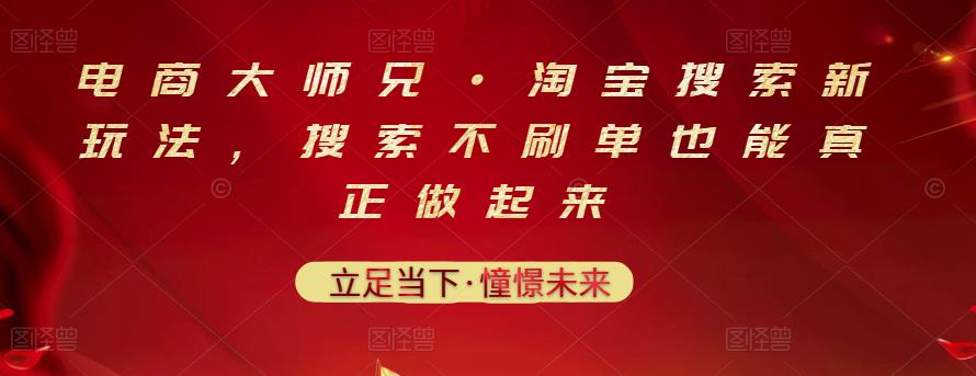 电商大师兄·淘宝搜索新玩法，搜索不刷单也能真正做起来-扬明网创