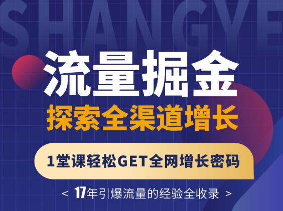 张琦流量掘金探索全渠道增长，1堂课轻松GET全网增长密码-扬明网创