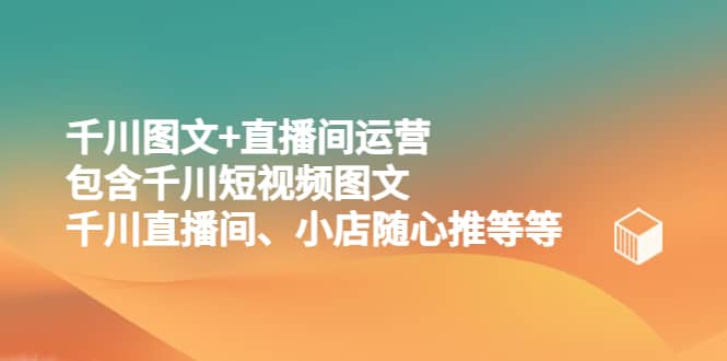 千川图文+直播间运营，包含千川短视频图文、千川直播间、小店随心推等等-扬明网创