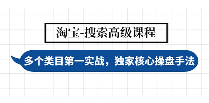 淘宝-搜索高级课程：多个类目第一实战，独家核心操盘手法-扬明网创