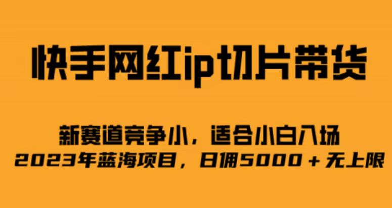 快手网红ip切片新赛道，竞争小事，适合小白 2023蓝海项目-扬明网创