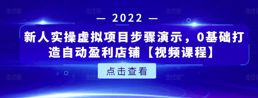 新人实操虚拟项目步骤演示，0基础打造自动盈利店铺【视频课程】-扬明网创