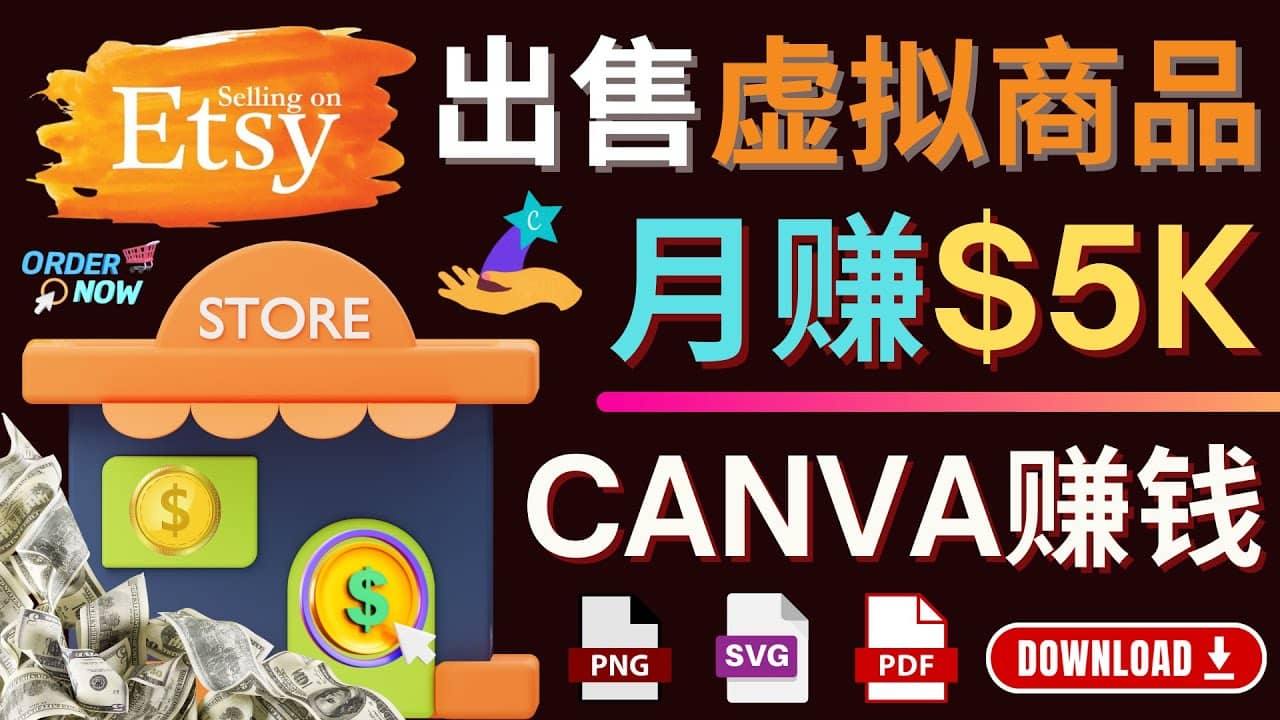 通过Etsy出售Canva模板，操作简单，收益高，月赚5000美元-扬明网创