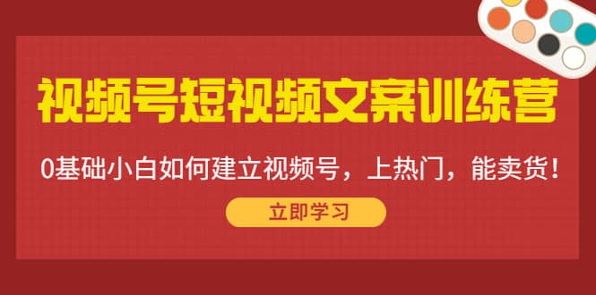 视频号短视频文案训练营：0基础小白如何建立视频号，上热门，能卖货！-扬明网创