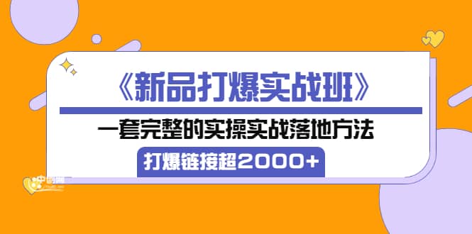 《新品打爆实战班》一套完整的实操实战落地方法，打爆链接超2000+（38节课)-扬明网创