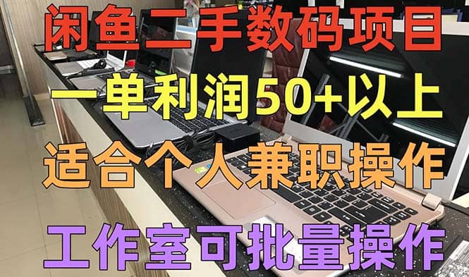 闲鱼二手数码项目，个人副业低保收入，工作室批量放大操作-扬明网创