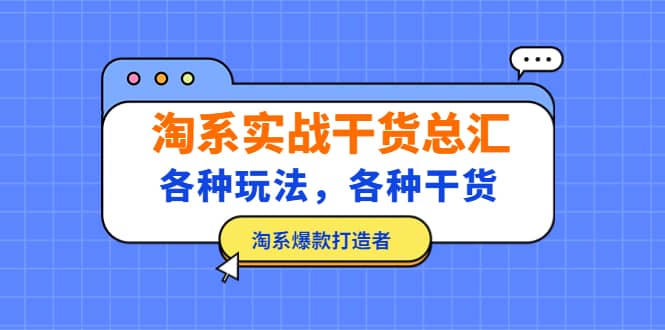 淘系实战干货总汇：各种玩法，各种干货，淘系爆款打造者-扬明网创