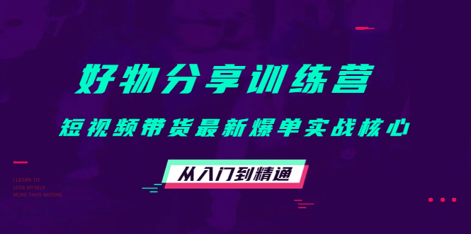 好物分享训练营：短视频带货最新爆单实战核心，从入门到精通-扬明网创