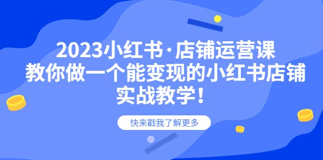 2023小红书·店铺运营课，教你做一个能变现的小红书店铺，20节-实战教学-扬明网创