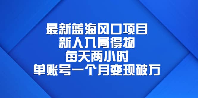 最新蓝海风口项目，新人入局得物，每天两小时，单账号一个月变现破万-扬明网创