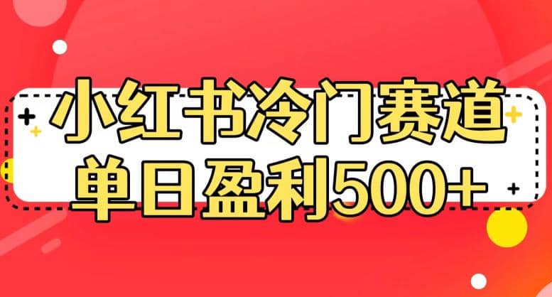 小红书冷门赛道，单日盈利500+【揭秘】-扬明网创