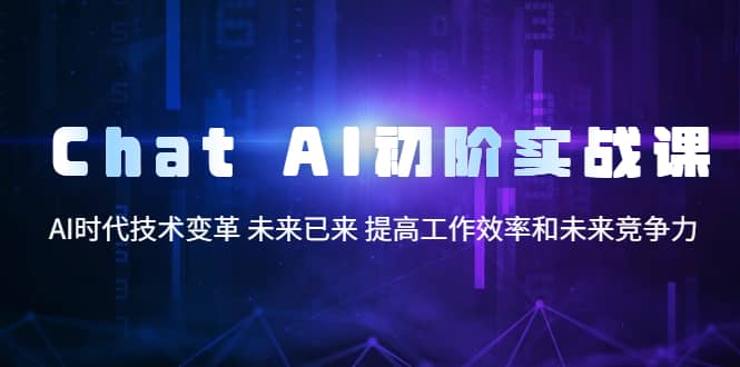 Chat AI初阶实战课，AI时代技术变革 未来已来 提高工作效率和未来竞争力-扬明网创