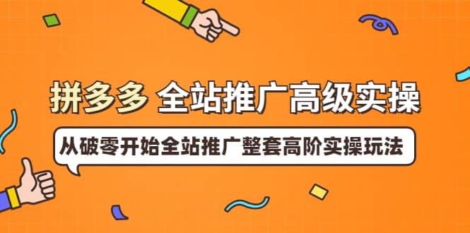 拼多多全站推广高级实操：从破零开始全站推广整套高阶实操玩法-扬明网创