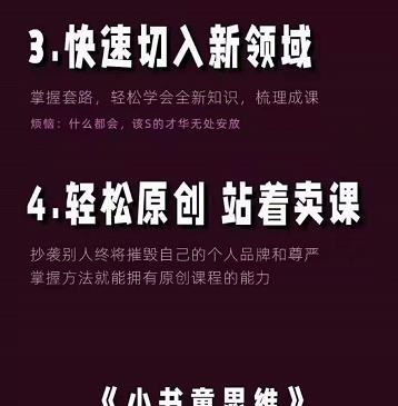 林雨《小书童思维课》：快速捕捉知识付费蓝海选题，造课抢占先机-扬明网创