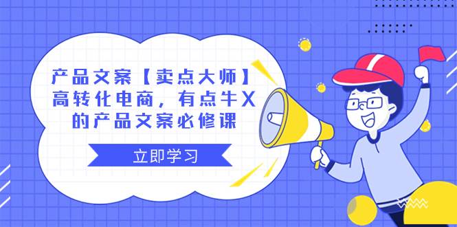 产品文案【卖点大师】高转化电商，有点牛X的 产品文案必修课-扬明网创