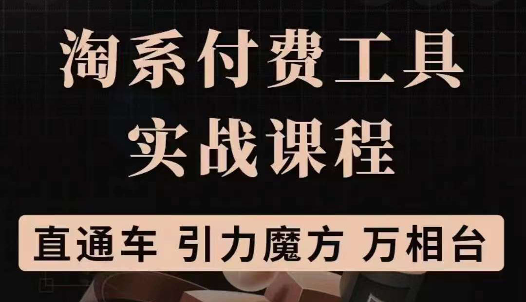 淘系付费工具实战课程【直通车、引力魔方】战略优化，实操演练（价值1299）-扬明网创