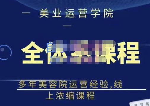 网红美容院全套营销落地课程，多年美容院运营经验，线上浓缩课程-扬明网创