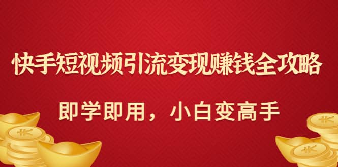 快手短视频引流变现赚钱全攻略：即学即用，小白变高手（价值980元）-扬明网创