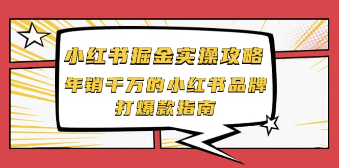 小红书掘金实操攻略，年销千万的小红书品牌打爆款指南-扬明网创