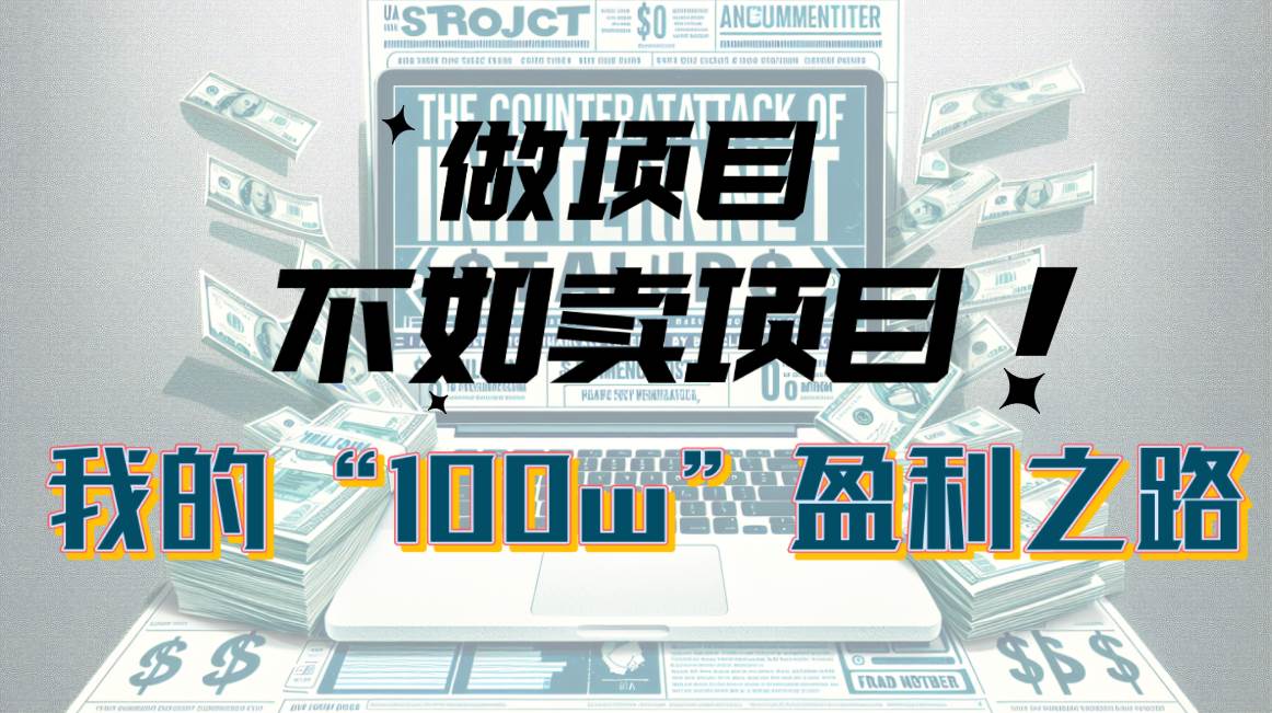 为什么做项目不如卖项目？我的100W+盈利之路-扬明网创