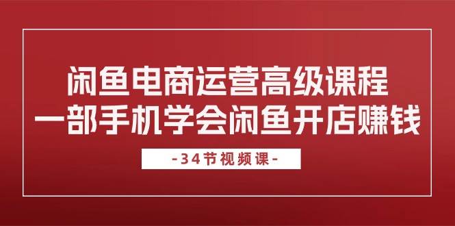 闲鱼电商运营高级课程，一部手机学会闲鱼开店赚钱（34节课）-扬明网创