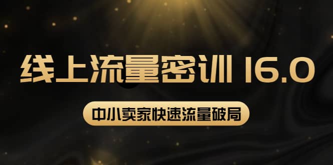 2022秋秋线上流量密训16.0：包含 暴力引流10W+中小卖家流量破局技巧 等等！-扬明网创