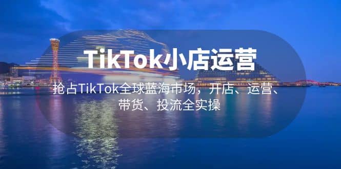 TikTok小店运营 抢占TikTok全球蓝海市场，开店、运营、带货、投流全实操-扬明网创