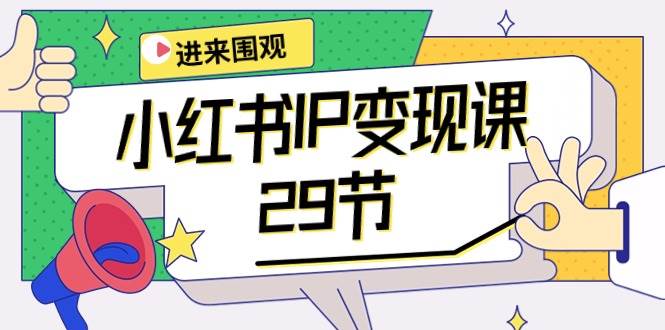 小红书IP变现课：开店/定位/IP变现/直播带货/爆款打造/涨价秘诀/等等/29节-扬明网创