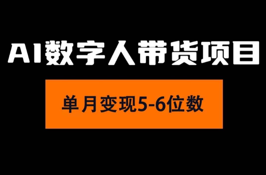 2024年Ai数字人带货，小白就可以轻松上手，真正实现月入过万的项目-扬明网创