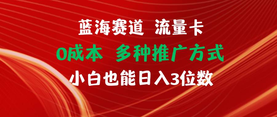 蓝海赛道 流量卡 0成本 小白也能日入三位数-扬明网创