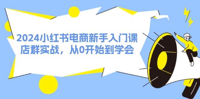 2024小红书电商新手入门课，店群实战，从0开始到学会（31节）-扬明网创