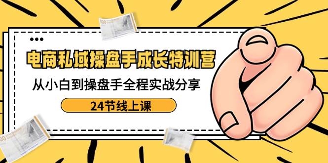 电商私域-操盘手成长特训营：从小白到操盘手全程实战分享-24节线上课-扬明网创